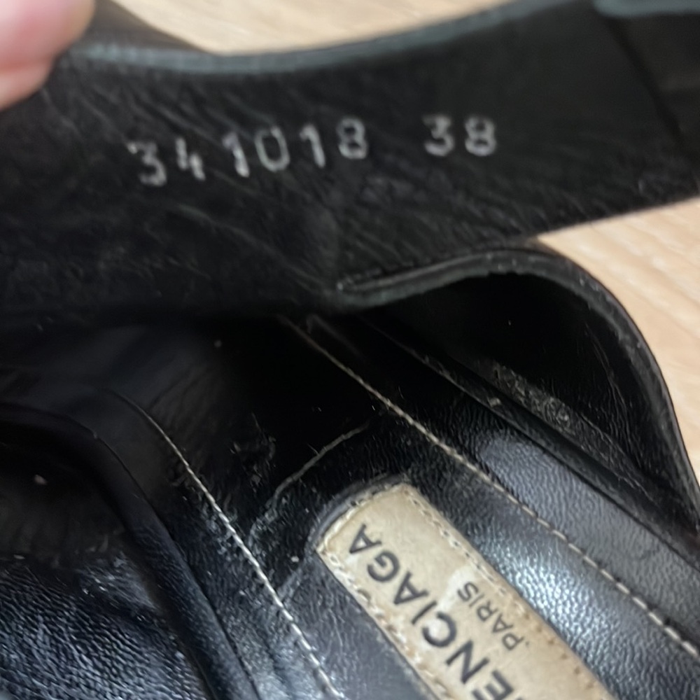 Balenciaga Glove Wedge Sandals Black Size 38 US Size 8 - Picture 9 of 9